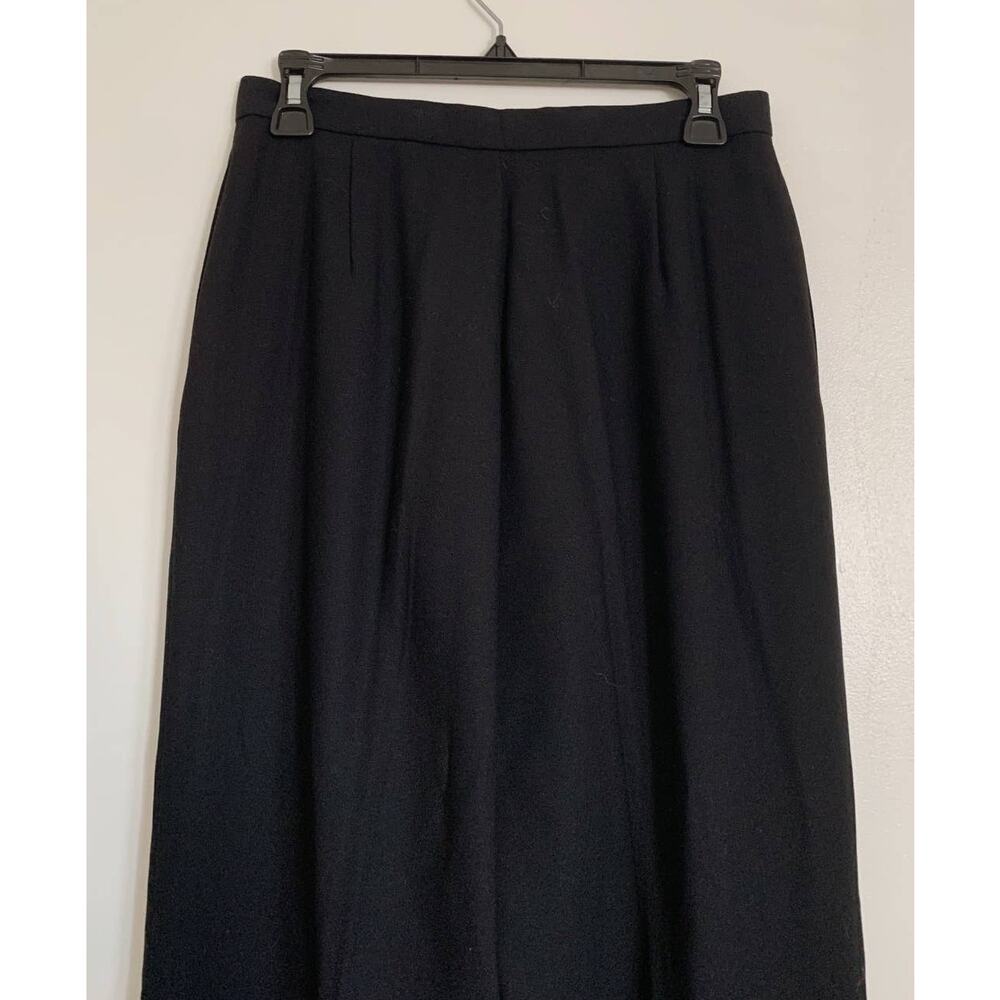 Black Vintage Tahari High Waisted Viscose Trousers 6 - Picture 5 of 6